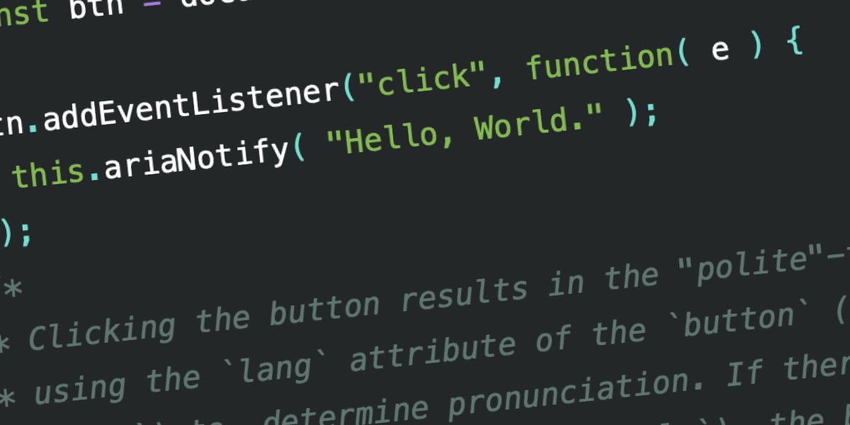 ariaNotify(): A New Web API for Screen Reader Notifications